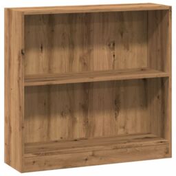 Berkfield Home Bookcase Artisian Oak 80x24x76 cm Engineered Wood in Brown - Size: 80 x 24 x 76 cm - thumbnail 2