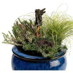 Jardinopia Dragonfly On Bamboo Cane or Stake Topper - L5 x W5.5 x H8 cm in Bronze - thumbnail 3