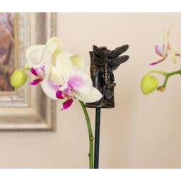 Jardinopia Dragonfly On Bamboo Cane or Stake Topper - L5 x W5.5 x H8 cm in Bronze - thumbnail 4