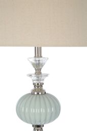 Orsina Ulyana Floor Lamp With Linen Shade in Blue - thumbnail 2