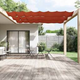 Berkfield Home Vertical Awning Terracotta 140x800 cm Oxford Fabric in Burnt Orange - thumbnail 2