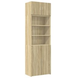 Berkfield Home Storage Cabinet Sonoma Oak 70x42.5x225 cm Engineered Wood in Brown - thumbnail 2