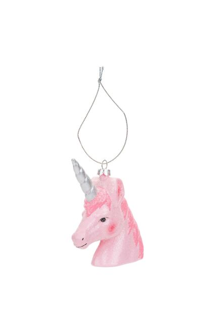 VFM e-Store Christmas Tree Decoration Glitter Unicorn Ornament X in Pink - image 1