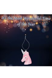 VFM e-Store Christmas Tree Decoration Glitter Unicorn Ornament X in Pink - thumbnail 3