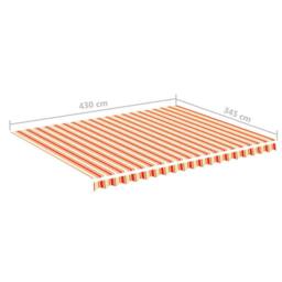 Berkfield Home Replacement Fabric for Awning Yellow & Orange 4.5x3.5 m - thumbnail 6