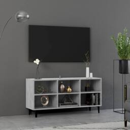 Berkfield Home TV Cabinet with Metal Legs Concrete Grey 103.5x30x50 cm - thumbnail 2