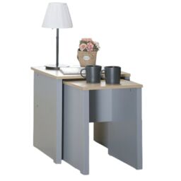 Comfy Living Ltd Wooden Nest Of Tables in Grey - thumbnail 2
