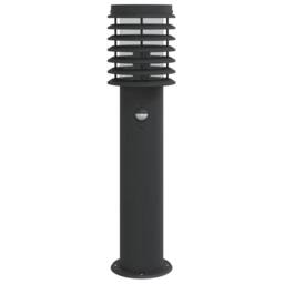 Berkfield Home Outdoor Floor Lamp with Sensor Black 60 cm Stainless Steel - thumbnail 4