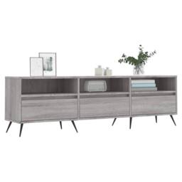 Berkfield Home TV Cabinet Grey Sonoma 150x30x44.5 cm Engineered Wood - thumbnail 1