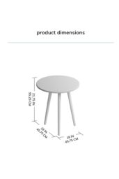 MH London Round Solid Mango Wood Side Table, Bedside End Table for Living Room & Bedroom - Judy in Walnut - thumbnail 5