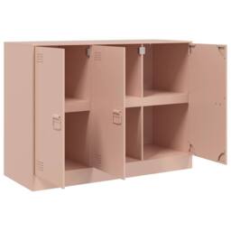 Berkfield Home Sideboard Pink 99x39x73 cm Steel - Size: 99 x 39 x 73 cm - thumbnail 7