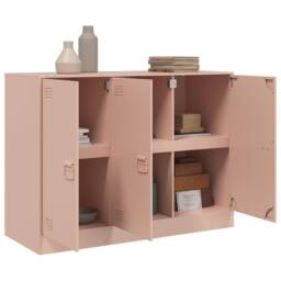 Berkfield Home Sideboard Pink 99x39x73 cm Steel - Size: 99 x 39 x 73 cm - thumbnail 5