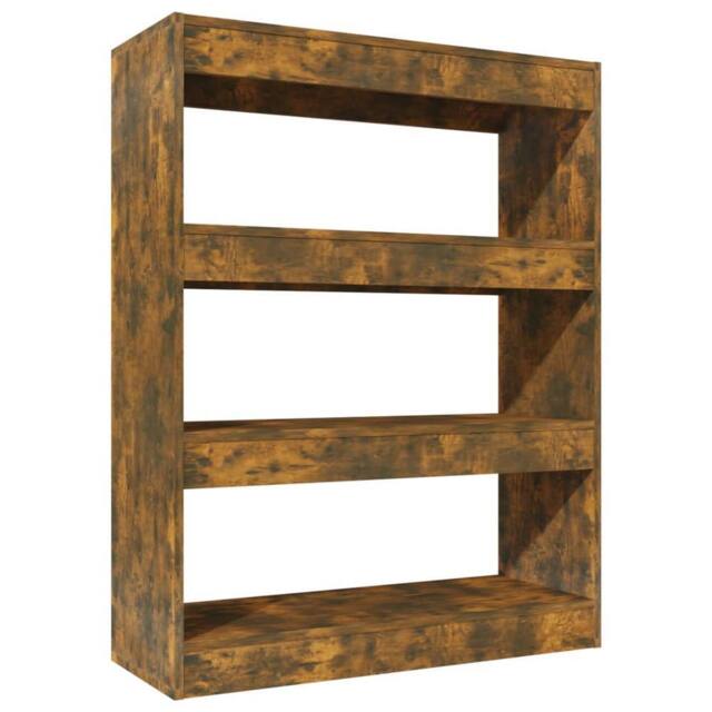 Berkfield Home Book Cabinet/Room Divider Smoked Oak 80x30x103 cm Engineered wood in Brown - Size: 80 x 30 x 103 cm - image 1