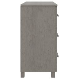 Berkfield Home Sideboard HAMAR Light Grey 90x40x80 cm Solid Pinewood - Size: 90 x 40 x 80 cm - thumbnail 4
