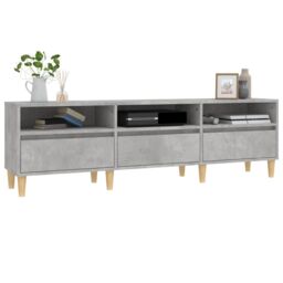 Berkfield Home TV Cabinet Concrete Grey 150x30x44.5 cm Engineered Wood - thumbnail 4