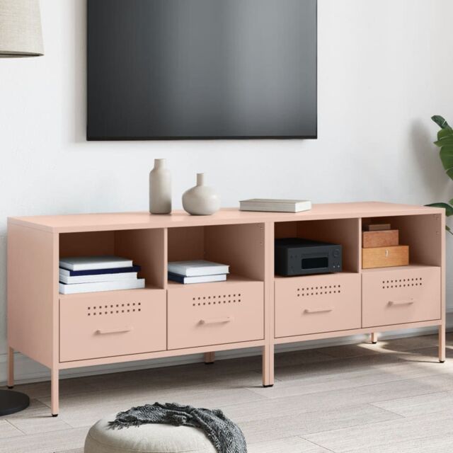 Berkfield Home TV Cabinets 2 pcs Pink 68x39x50.5 cm Steel - image 1