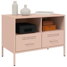 Berkfield Home TV Cabinets 2 pcs Pink 68x39x50.5 cm Steel - thumbnail 4