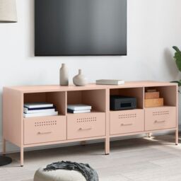 Berkfield Home TV Cabinets 2 pcs Pink 68x39x50.5 cm Steel
