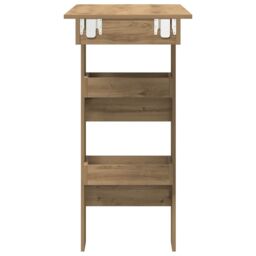 Berkfield Home Wall Bar Table Artisan Oak 102x45x103.5 cm Engineered Wood in Brown - thumbnail 5