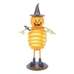 Something Different Metal Pumpkin Man With Top Hat Ornament in Orange - thumbnail 1