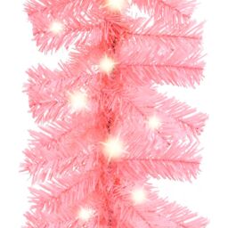 Berkfield Home Christmas Garland with LED Lights 20 m Pink - thumbnail 4