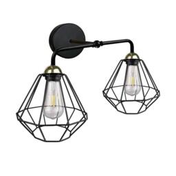 Netlighting Foskal Wall Lamp Black 24cm 2x E27