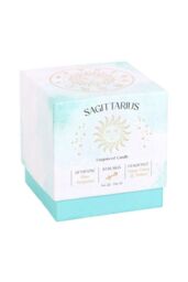 KDMD Sagittarius Ylang Ylang & Amber Gemstone Zodiac Candle in Teal - thumbnail 4