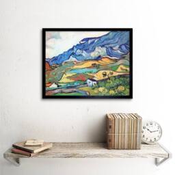 "Artery8 Vincent Van Gogh Les Alpilles Mountain Landscape Framed Wall Art Print - Size: W12"" x H16""" - thumbnail 2