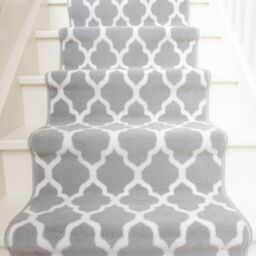 Kukoon Grey Trellis Cut to Measure Stair Carpet Runner Rug 60cm Wide - Size: 60 cm x 240 cm - thumbnail 3