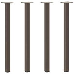 Berkfield Home Coffee Table Legs 4 pcs Natural Steel 72-74 cm Steel in Brown - thumbnail 2