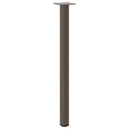 Berkfield Home Coffee Table Legs 4 pcs Natural Steel 72-74 cm Steel in Brown - thumbnail 4