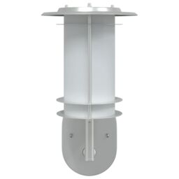 Berkfield Home Outdoor Wall Light with Sensor Silver Stainless Steel - thumbnail 4