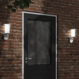 Berkfield Home Outdoor Wall Light with Sensor Silver Stainless Steel