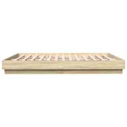 Berkfield Home Bed Frame without Mattress Sonoma Oak 180x200 cm Super King in Brown - thumbnail 5