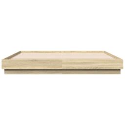 Berkfield Home Bed Frame without Mattress Sonoma Oak 180x200 cm Super King in Brown - thumbnail 4