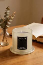 ExtraStar Luxury Scented Candle Pear Freesia Soy Wax Aromatherapy in White