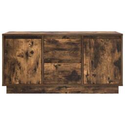 Berkfield Home TV Cabinet with LED Lights Smoked Oak 100x41x50 cm in Brown - Size: 100 x 41 x 50 cm - thumbnail 7