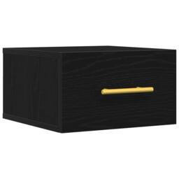 Berkfield Home Modern Bedside Cabinet Wall-Mounted Black Oak 35x35x20 cm - Size: 35 x 35 x 20 cm - thumbnail 3