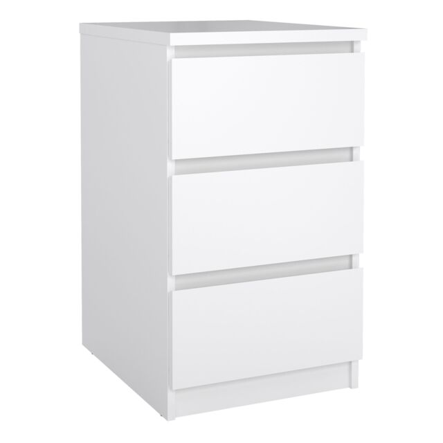Furniture To Go Naia Bedside 3 Drawers in White - image 1