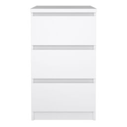 Furniture To Go Naia Bedside 3 Drawers in White - thumbnail 2