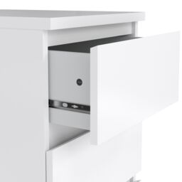 Furniture To Go Naia Bedside 3 Drawers in White - thumbnail 6