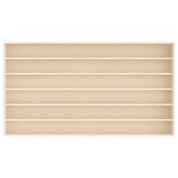 Berkfield Home Wall Display Cabinet with 6 Shelves 80x8.5x55 cm in Light Beige - thumbnail 4