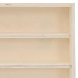Berkfield Home Wall Display Cabinet with 6 Shelves 80x8.5x55 cm in Light Beige - thumbnail 8