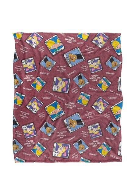 Nickelodeon Hey Arnold Yearbook Pattern Silky Touch Super Soft Throw Blanket 152 X 127 cm in White - image 1