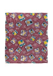 Nickelodeon Hey Arnold Yearbook Pattern Silky Touch Super Soft Throw Blanket 152 X 127 cm in White - thumbnail 1