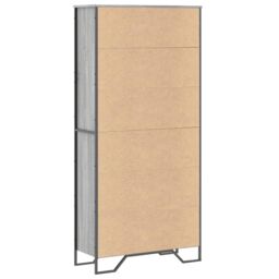 Berkfield Home Book Cabinet Grey Sonoma 80x31x169 cm Engineered wood - Size: 80 x 31 x 169 cm - thumbnail 6