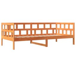 Berkfield Home Day Bed without Mattress Wax Brown 80x200 cm Solid Wood Pine - thumbnail 3