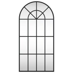 Berkfield Home Wall Mirror Black 40x80 cm Arch Iron - thumbnail 3