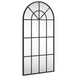 Berkfield Home Wall Mirror Black 40x80 cm Arch Iron - thumbnail 2
