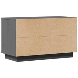 Berkfield Home TV Cabinet Grey 74x35x44 cm Solid Wood Pine - Size: 74 x 35 x 44 cm - thumbnail 7